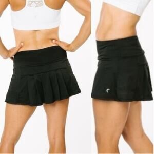 Zyia‎ Active Chill Clubhouse Athletic Skort Size XL Black Tennis Pickleball Golf